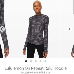 Lululemon black camo pullover- Rulu